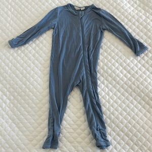Kyte Baby | long sleeve romper | slate | 6 - 12 mo
